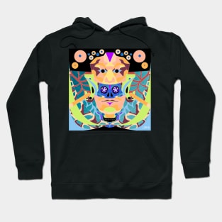 the reina roja in skeleton mask art in ecopop Hoodie